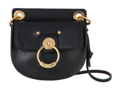 Mini Tess Saddle Bag, Leather, Black, 2*